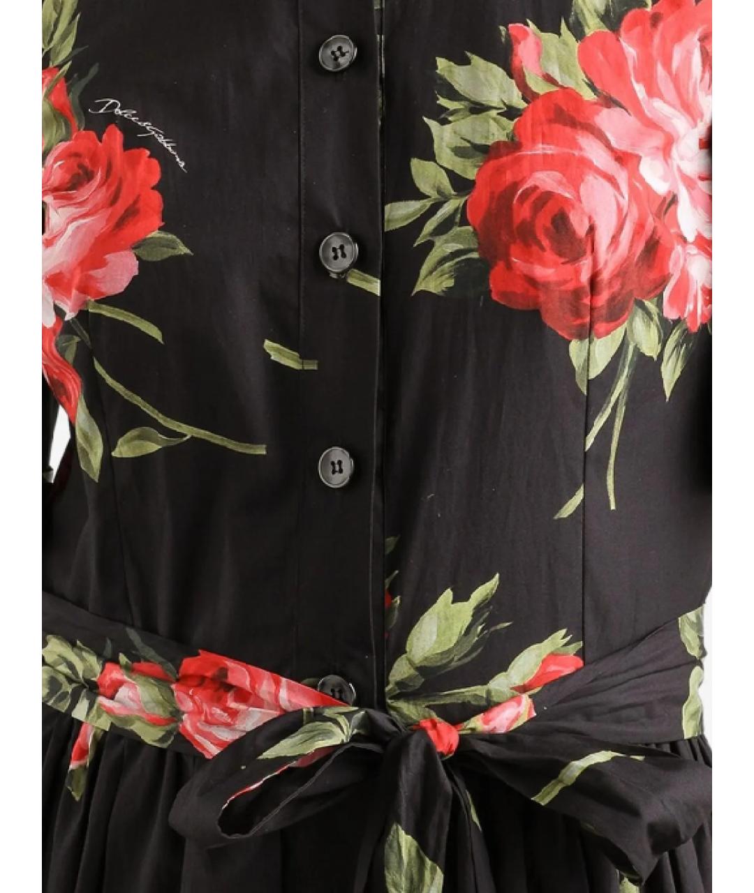 DOLCE&GABBANA Мульти хлопковое повседневное платье, фото 2