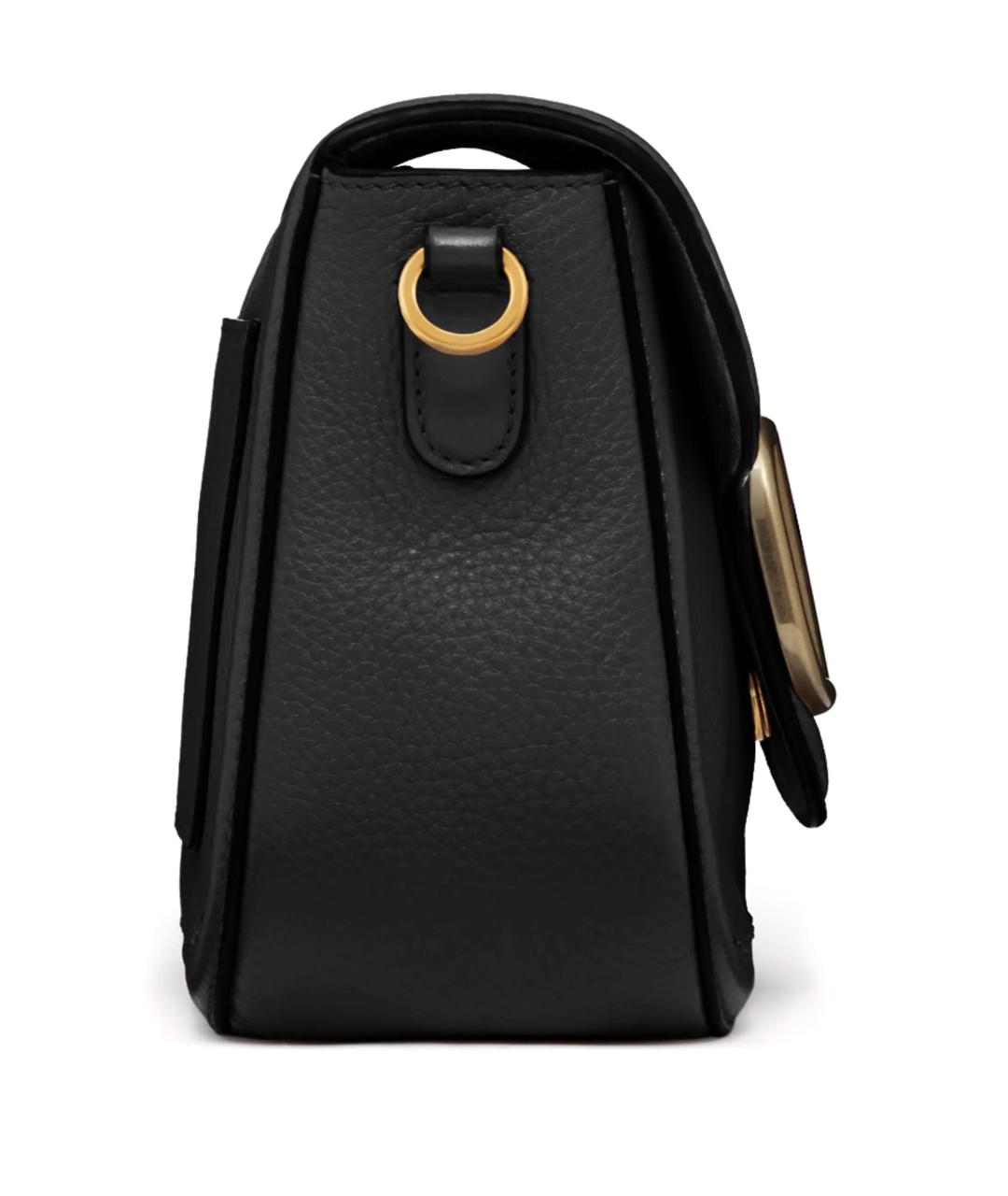 VALENTINO Черная кожаная сумка через плечо, фото 4