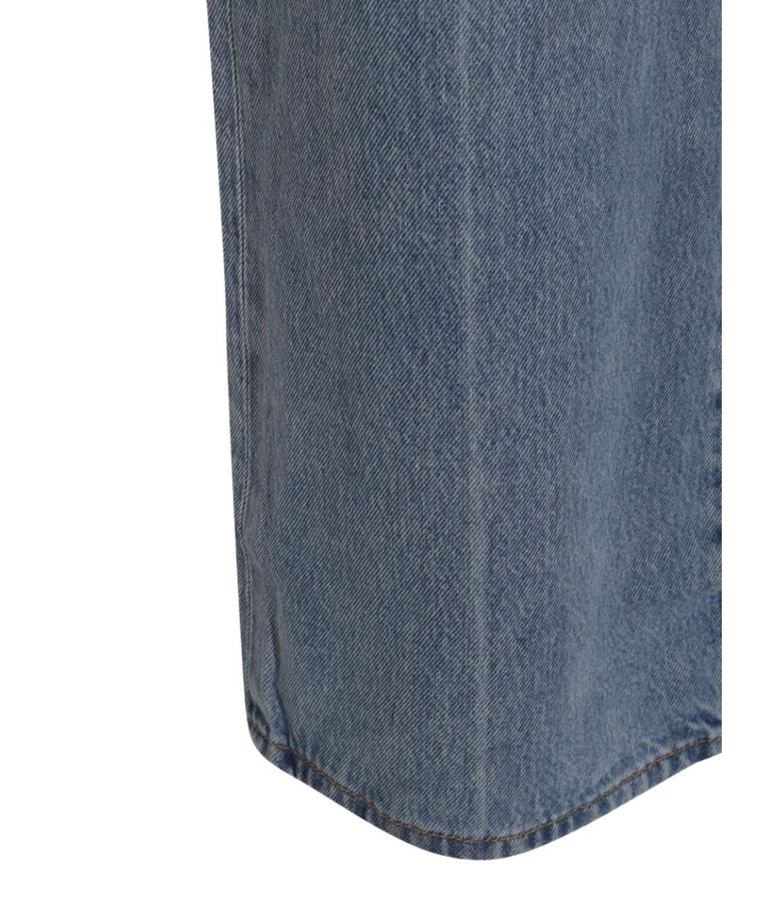 LEVI'S Синие хлопковые прямые джинсы, фото 3