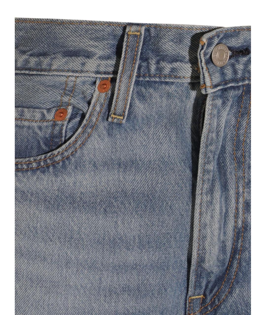 LEVI'S Синие хлопковые прямые джинсы, фото 2