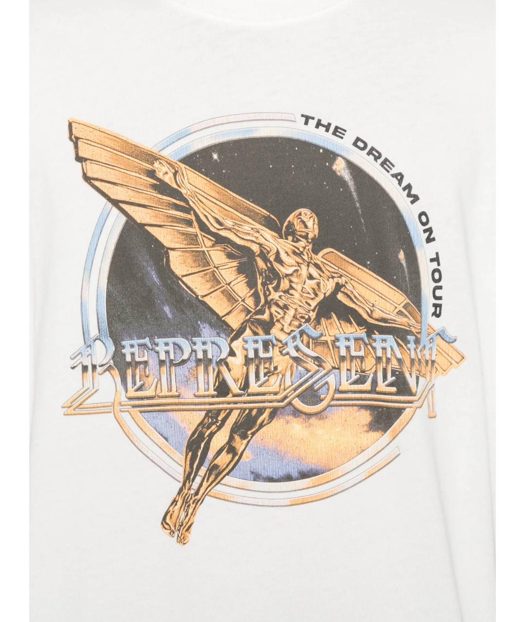 REPRESENT Белая хлопковая футболка, фото 2