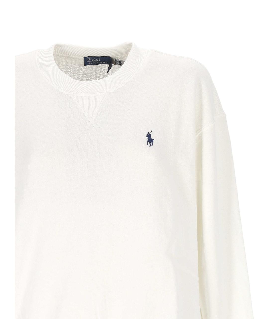 POLO RALPH LAUREN Белый хлопковый джемпер / свитер, фото 2