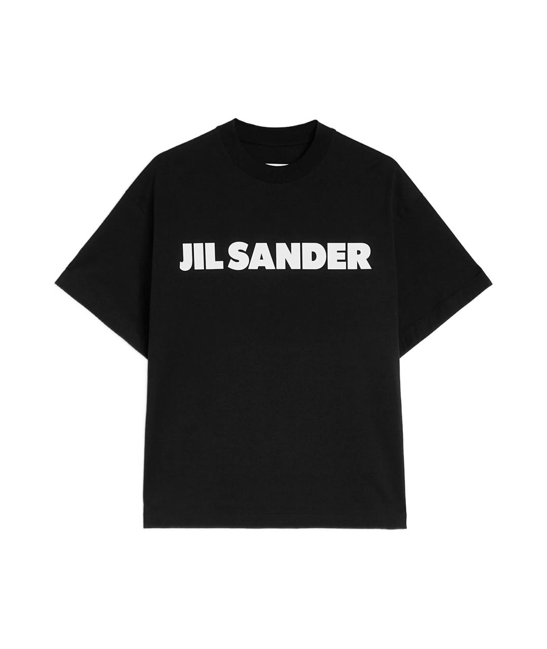 JIL SANDER Черная хлопковая футболка, фото 1