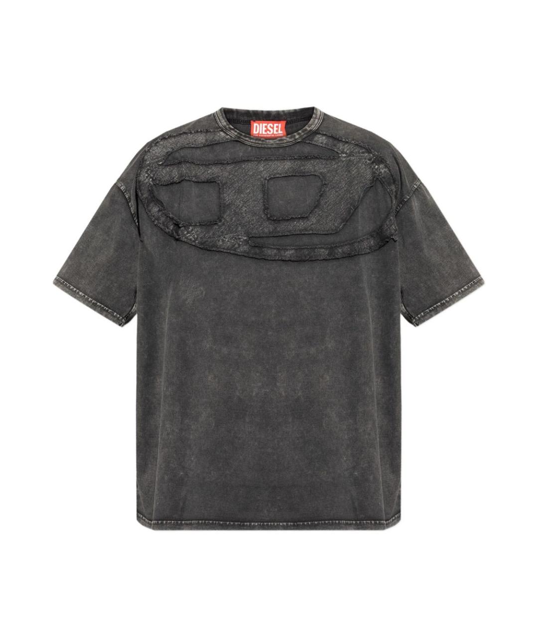 DIESEL Серая хлопковая футболка, фото 1