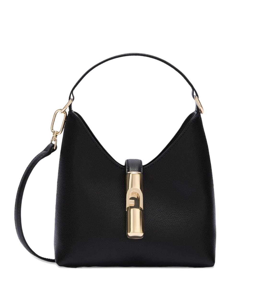 FURLA Черная кожаная сумка через плечо, фото 1