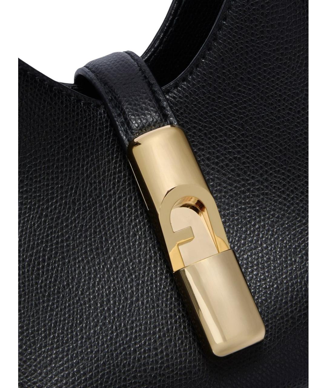 FURLA Черная кожаная сумка через плечо, фото 3