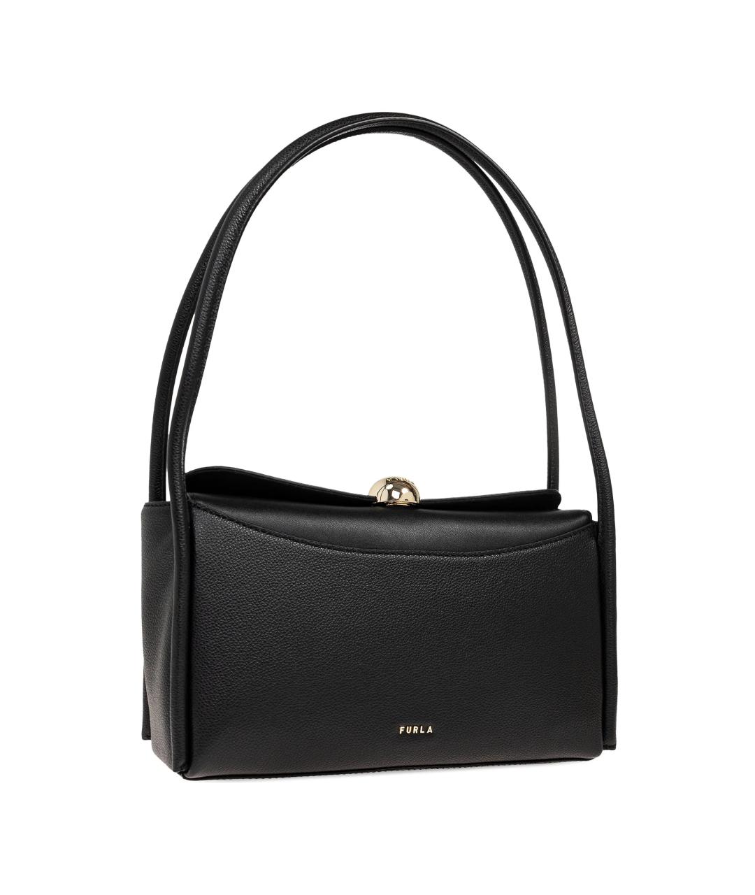 FURLA Черная кожаная сумка через плечо, фото 2