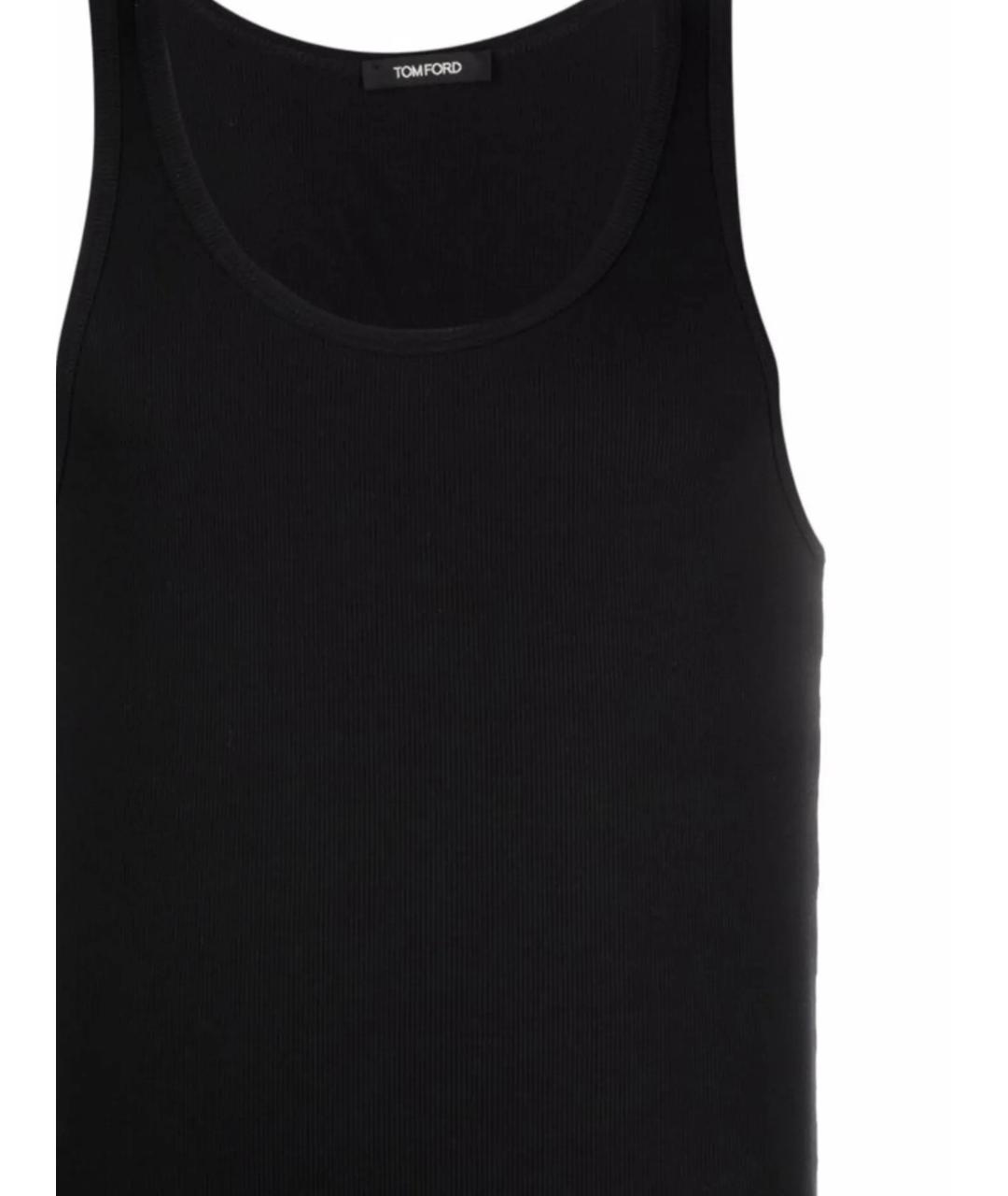 TOM FORD Черная хлопковая майка, фото 2