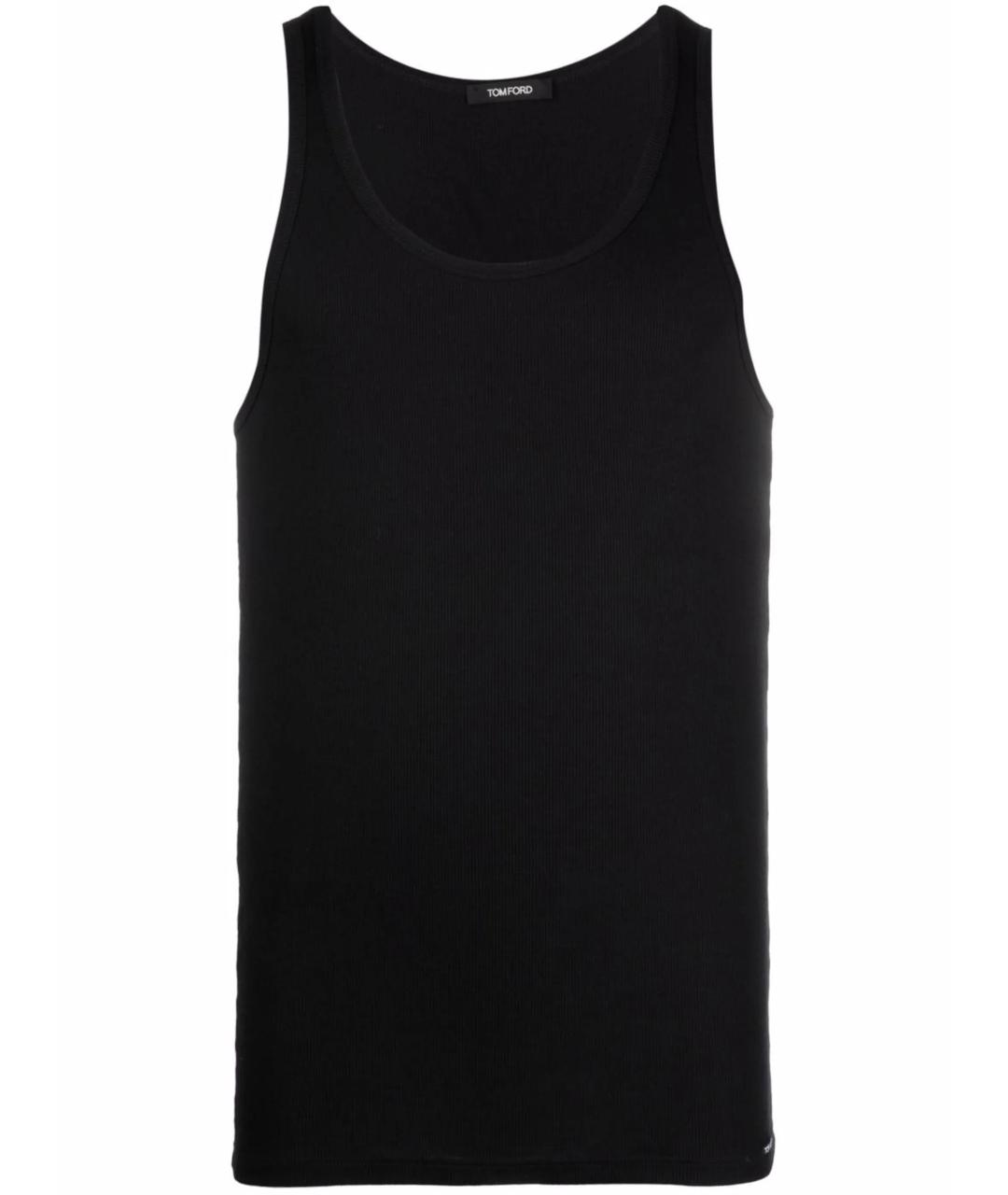 TOM FORD Черная хлопковая майка, фото 1