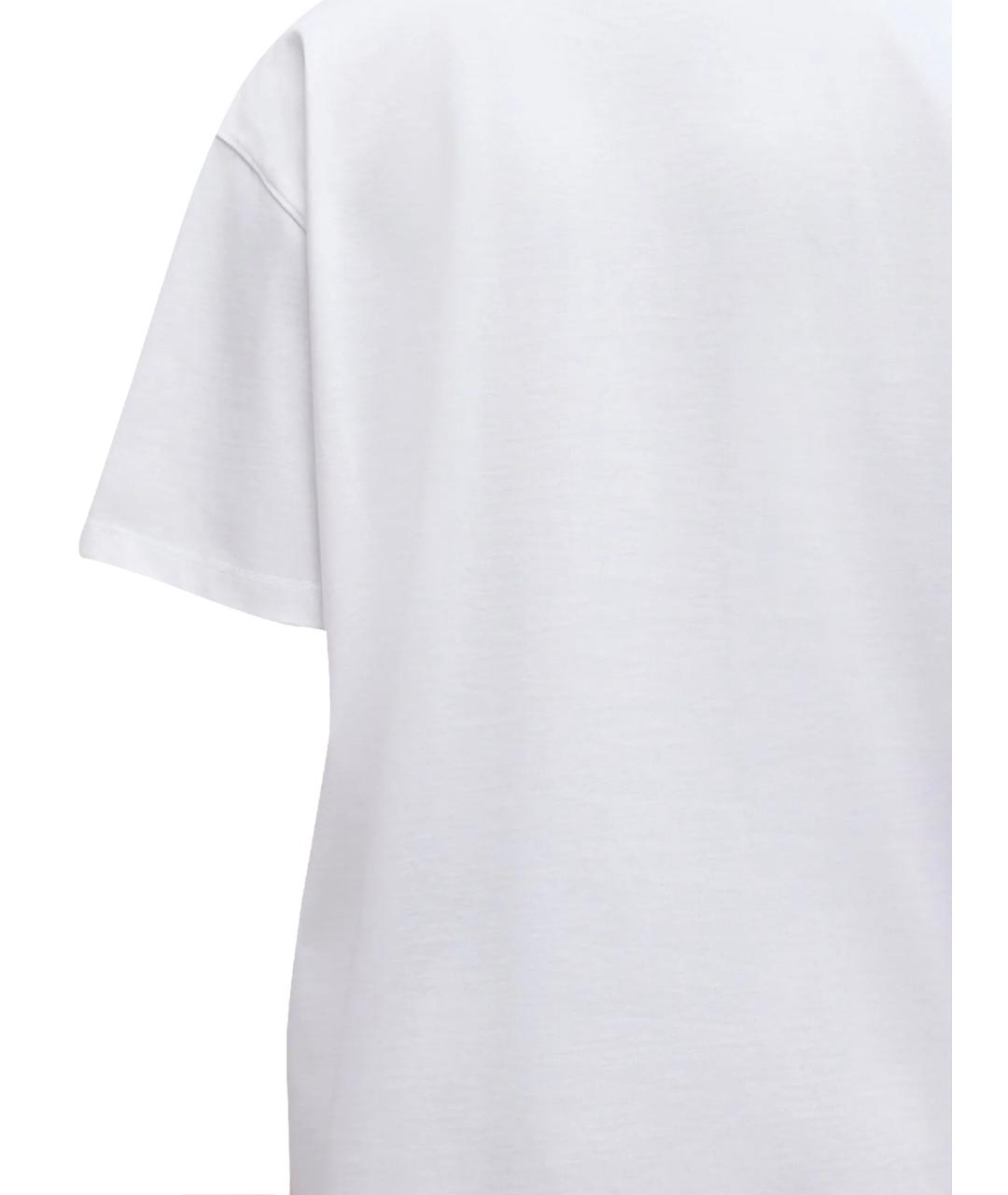 GANNI Белая хлопковая футболка, фото 3