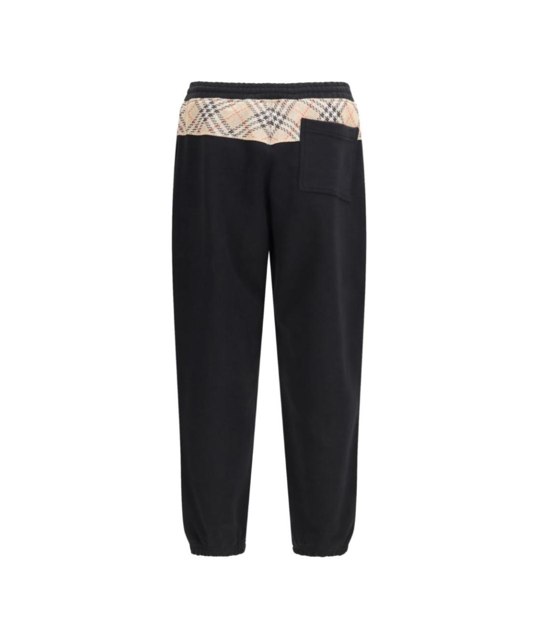 BURBERRY Черные хлопковые повседневные брюки, фото 2