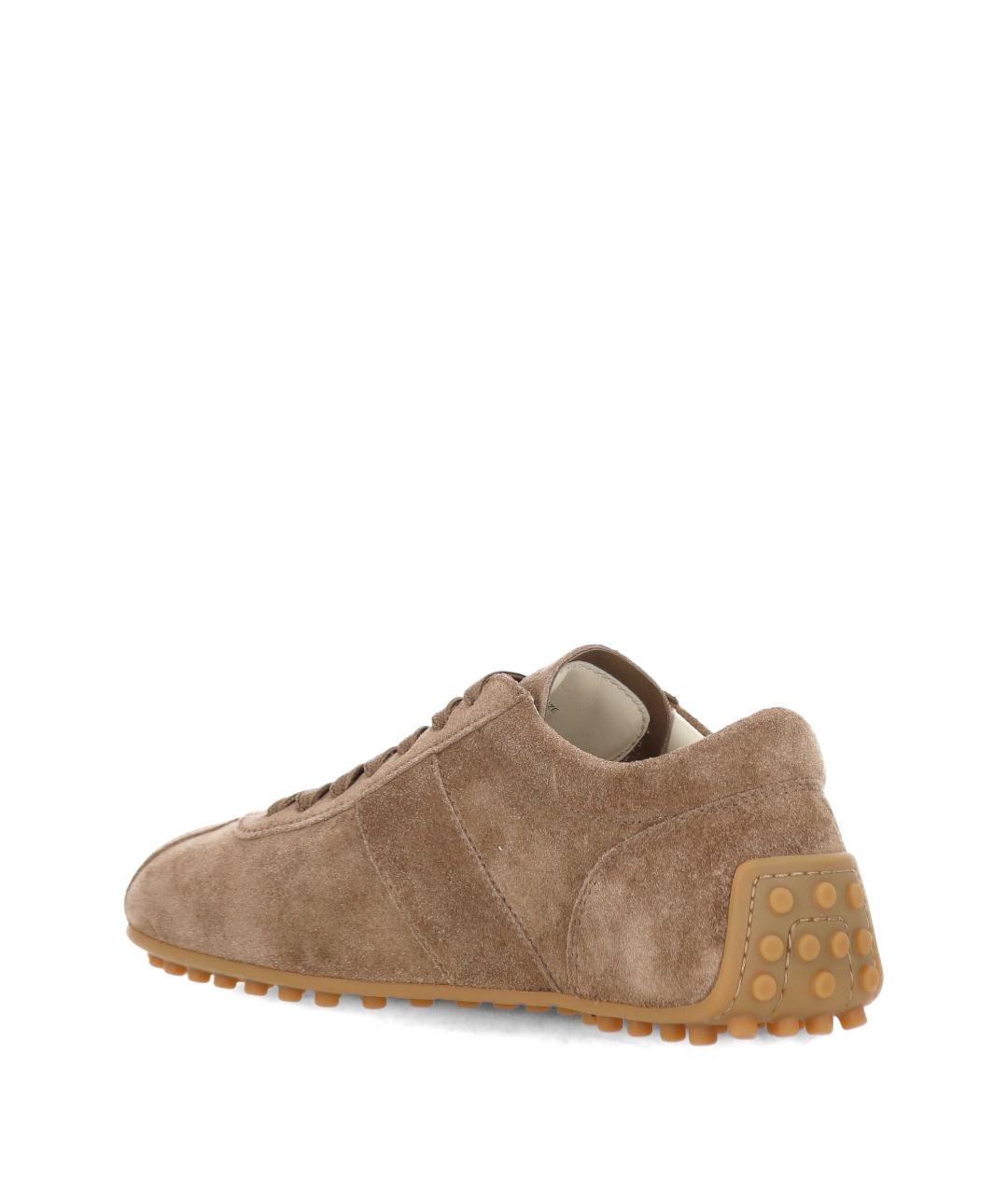TOD'S Коричневые замшевые кроссовки, фото 3