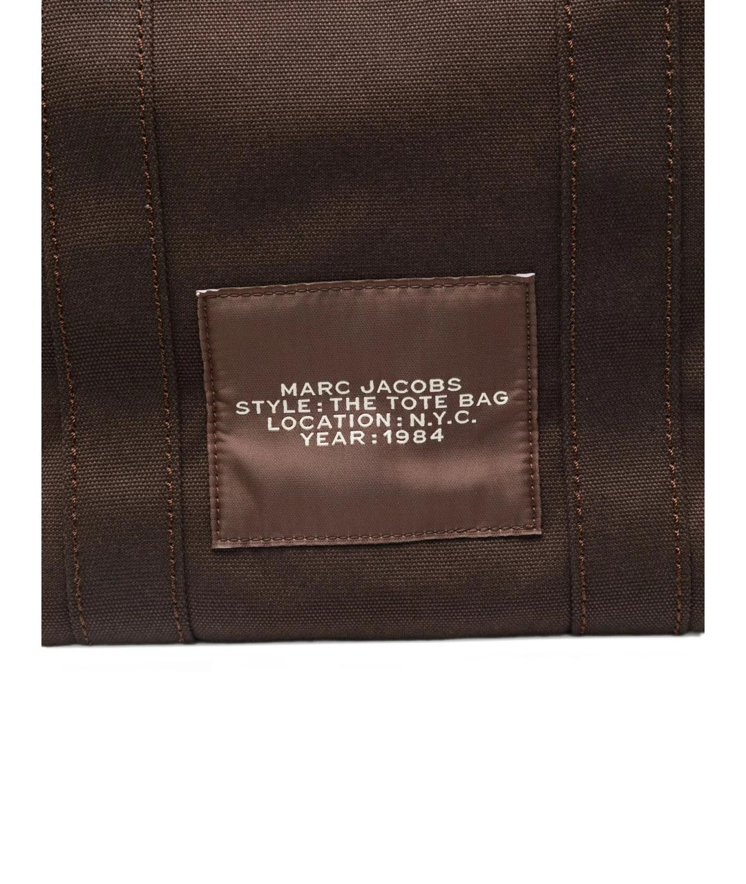 MARC JACOBS Коричневая тканевая сумка тоут, фото 4