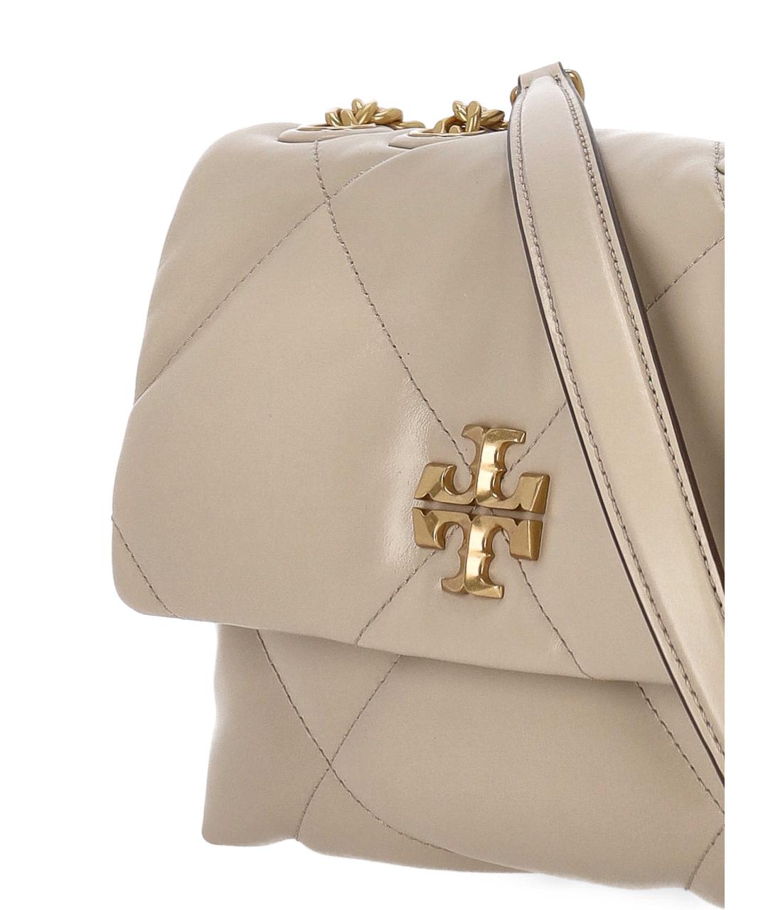 TORY BURCH Бежевая кожаная сумка через плечо, фото 4