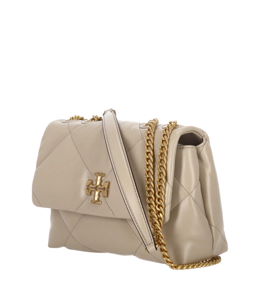 TORY BURCH Бежевая кожаная сумка через плечо, фото 2