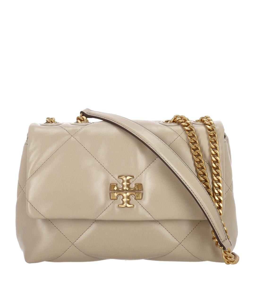 TORY BURCH Бежевая кожаная сумка через плечо, фото 1