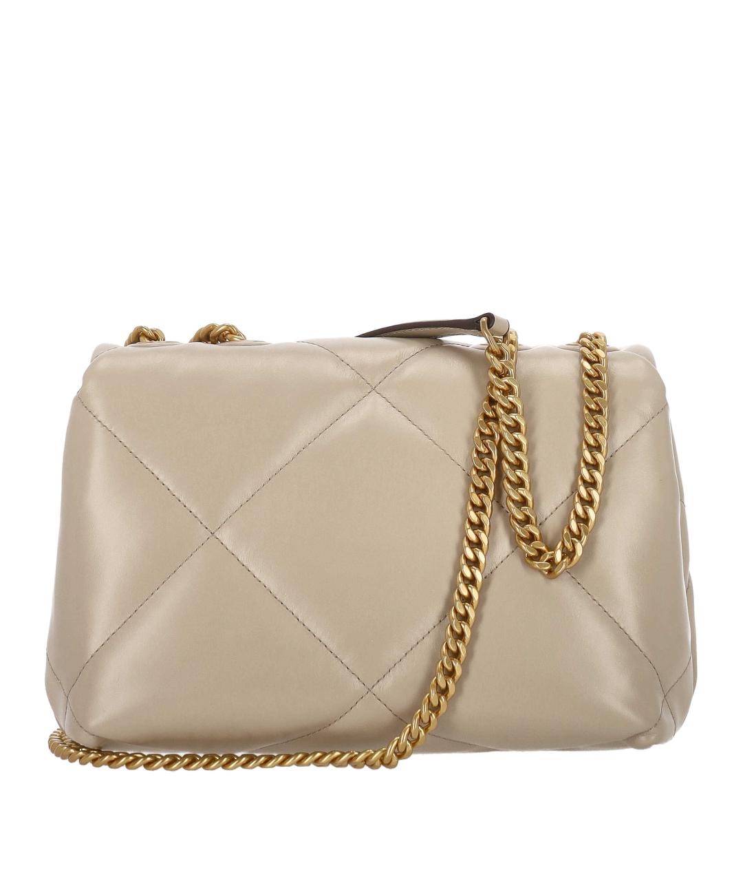 TORY BURCH Бежевая кожаная сумка через плечо, фото 3