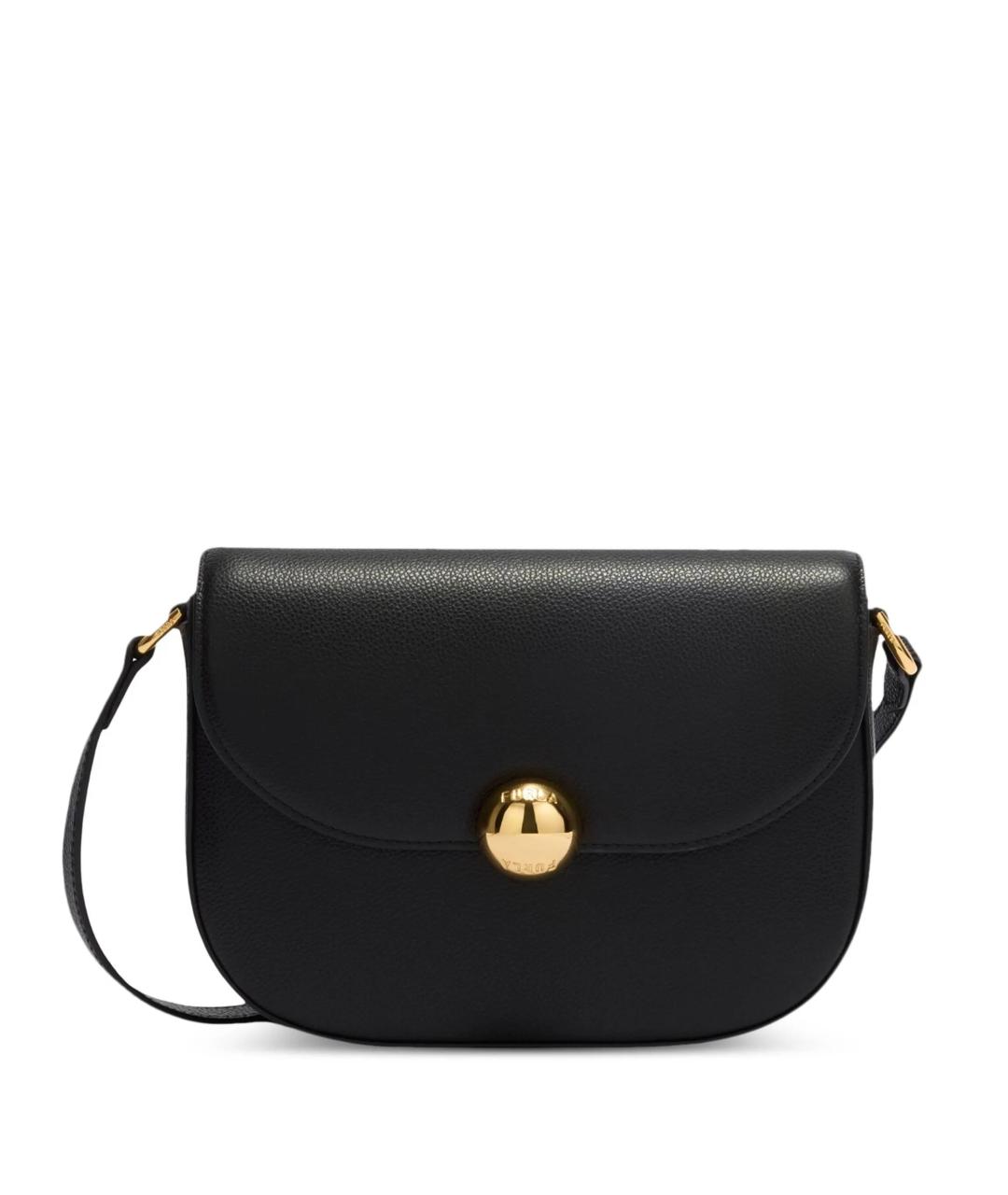 FURLA Черная кожаная сумка через плечо, фото 1