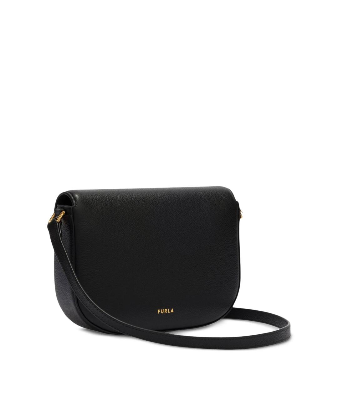 FURLA Черная кожаная сумка через плечо, фото 3