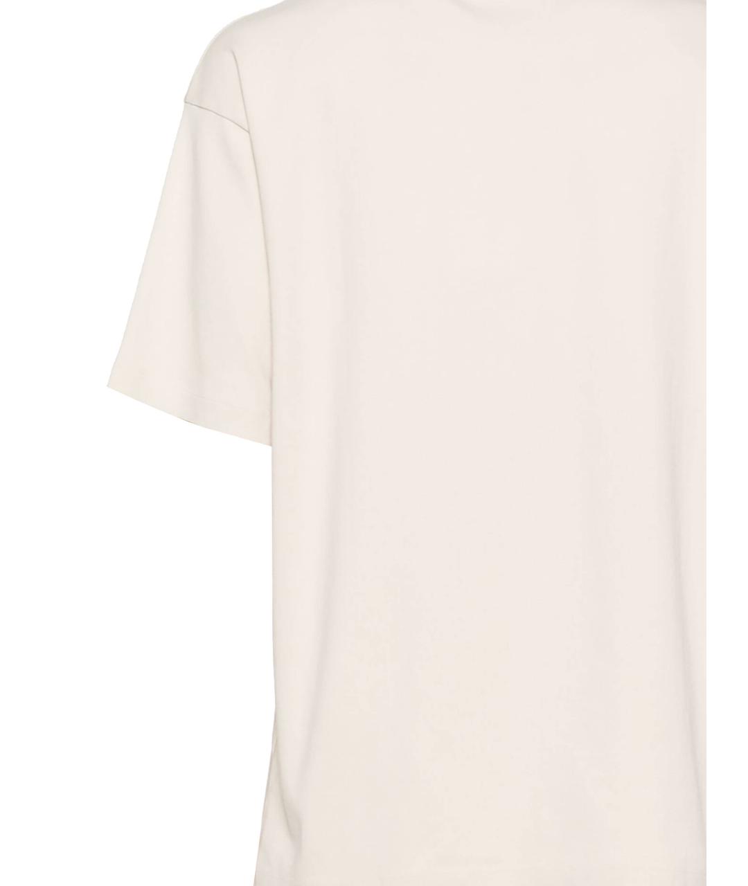 Drole de Monsieur Бежевая хлопковая футболка, фото 3