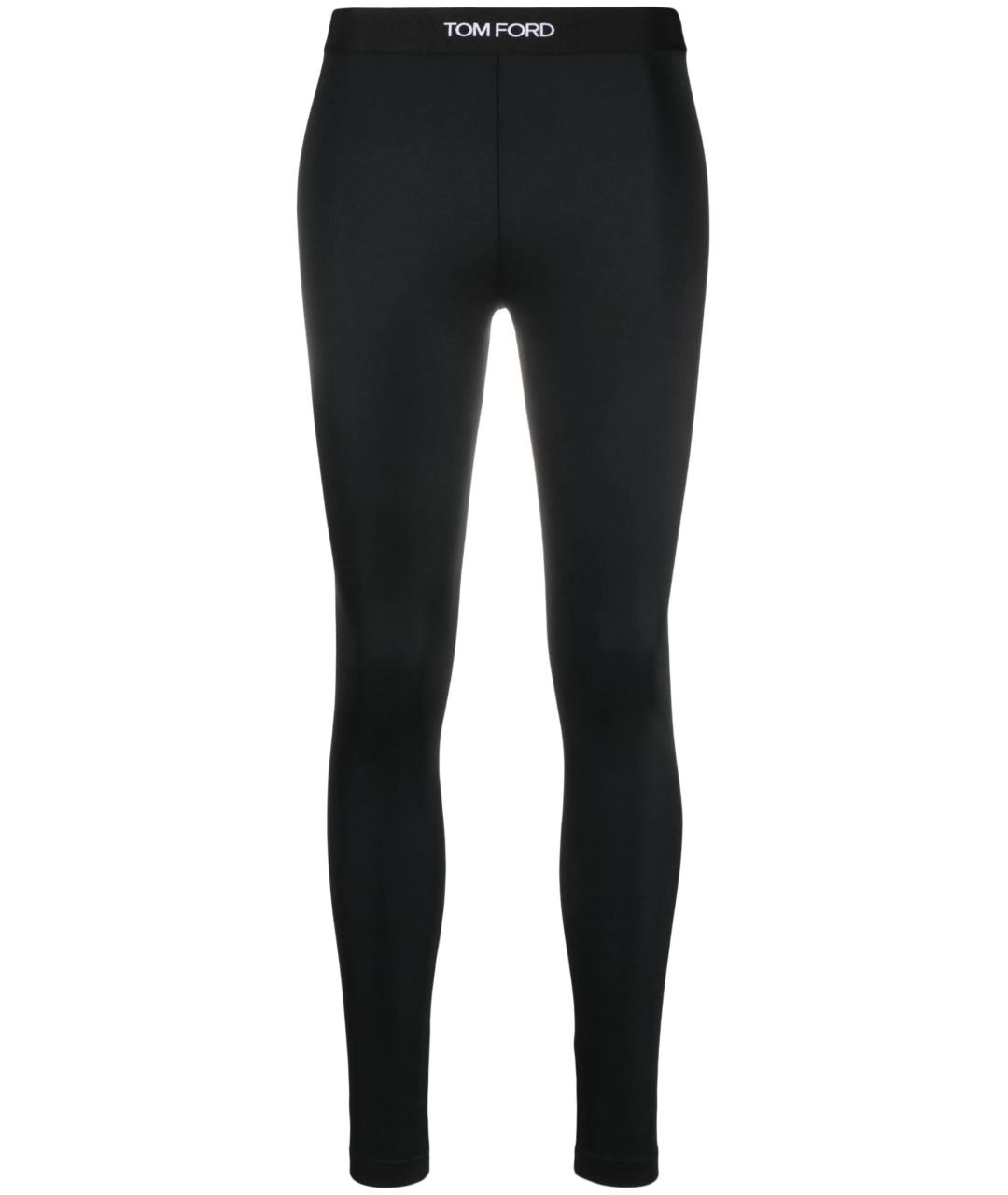 TOM FORD Черные полиэстеровые леггинсы и велосипедки, фото 1