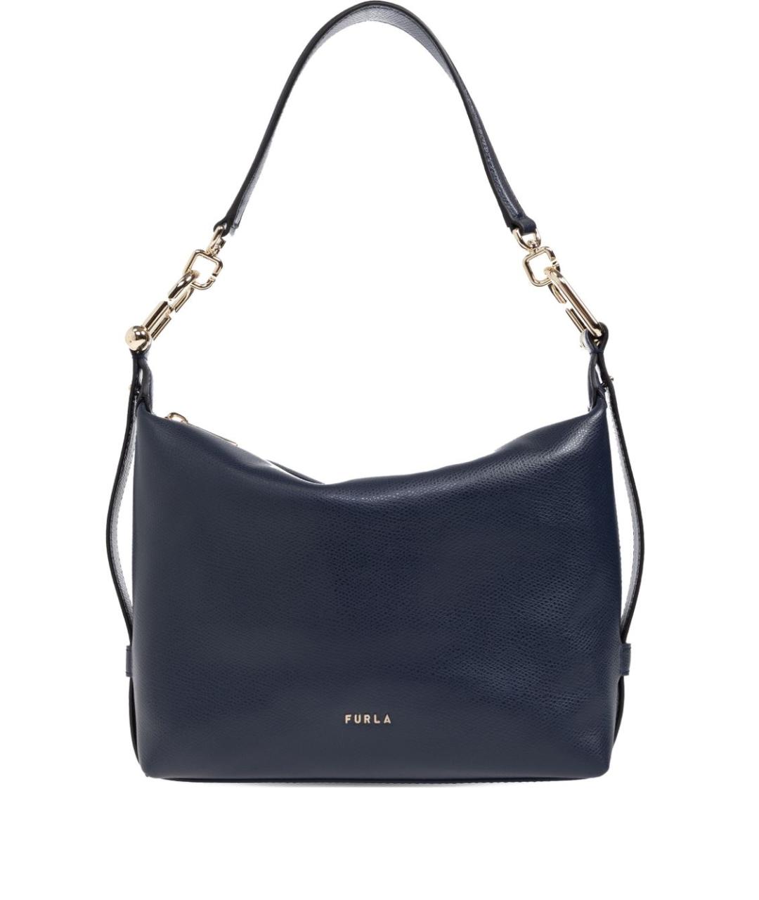FURLA Синяя кожаная сумка через плечо, фото 1