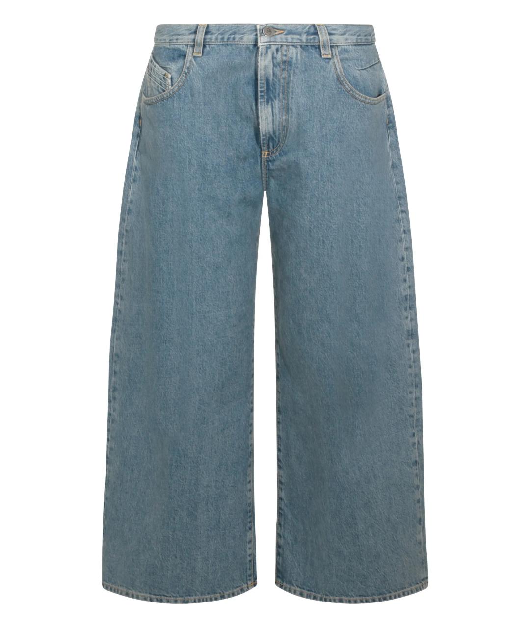 THE ATTICO Синие хлопковые прямые джинсы, фото 1