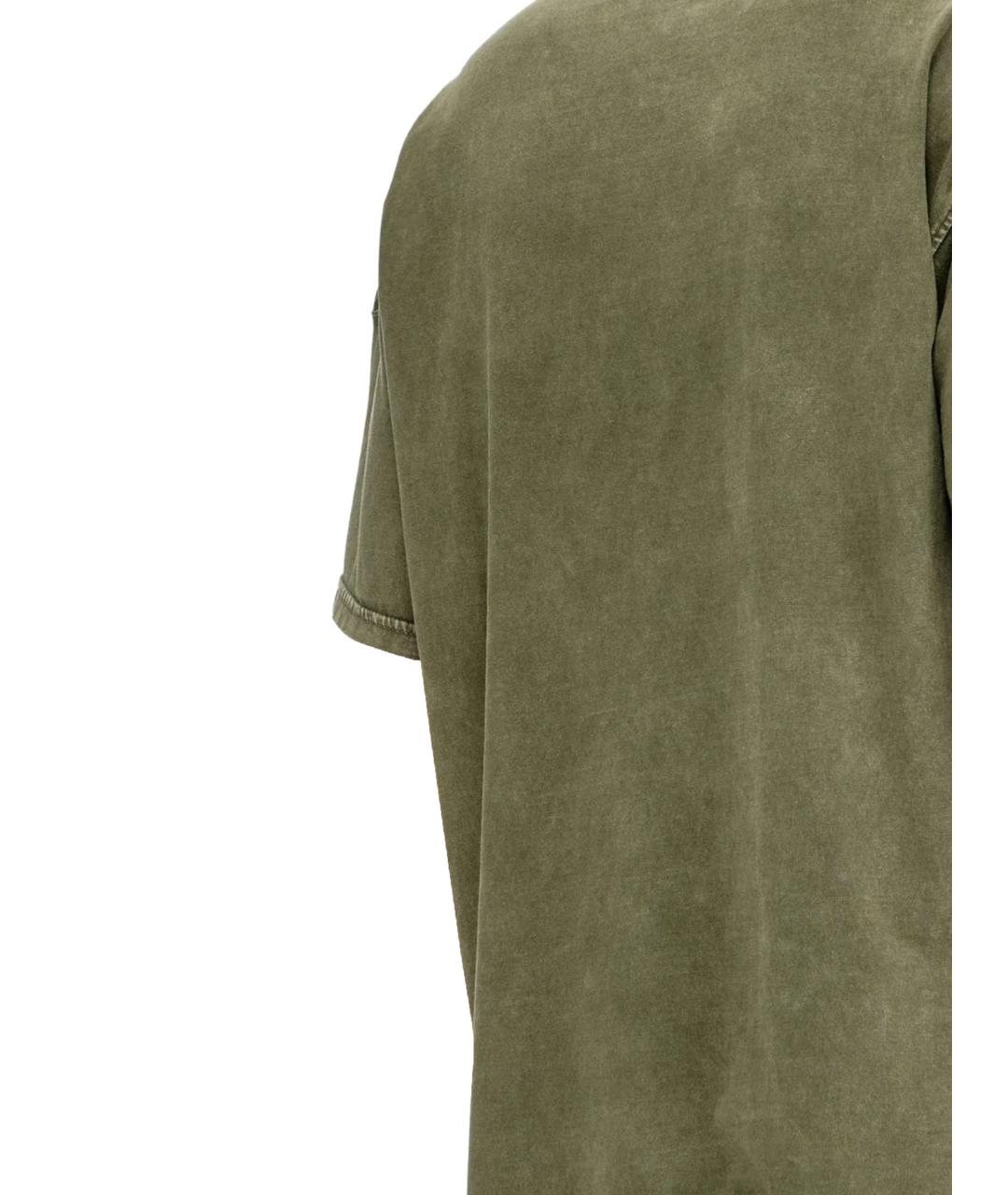 DIESEL Зеленая хлопковая футболка, фото 3