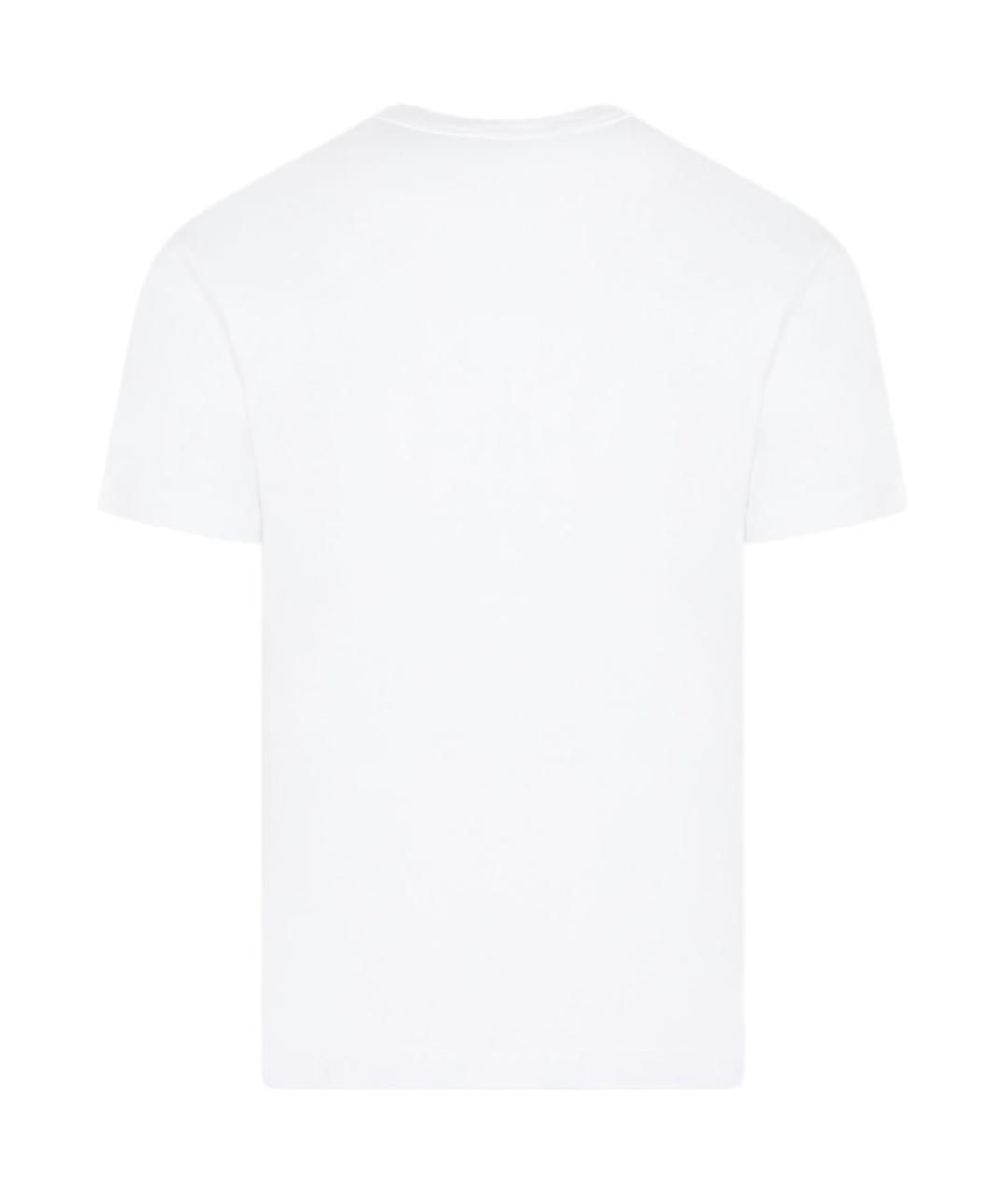 STONE ISLAND Белая хлопковая футболка, фото 3