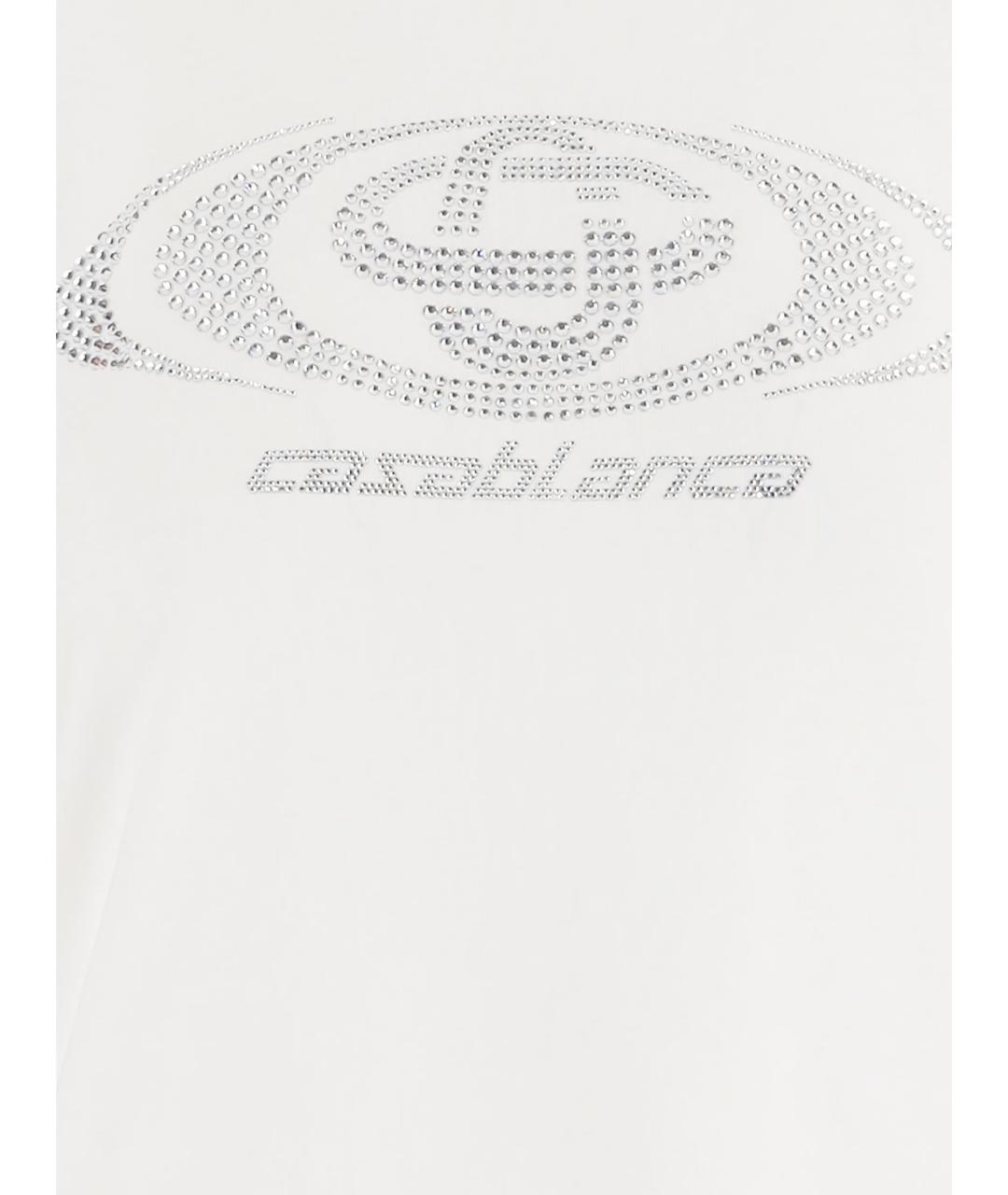 CASABLANCA Белая хлопковая футболка, фото 2