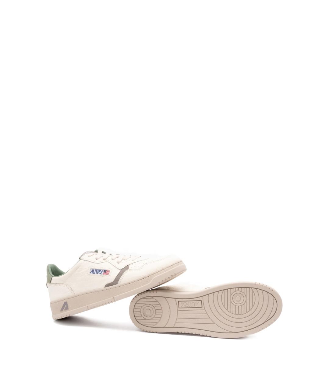 AUTRY Белые кожаные низкие кроссовки / кеды, фото 3