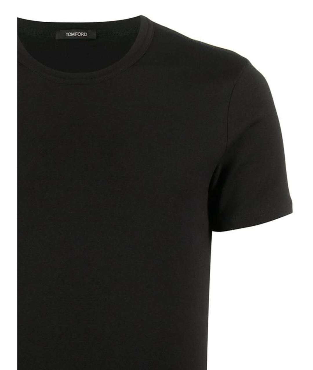 TOM FORD Черная хлопковая футболка, фото 2