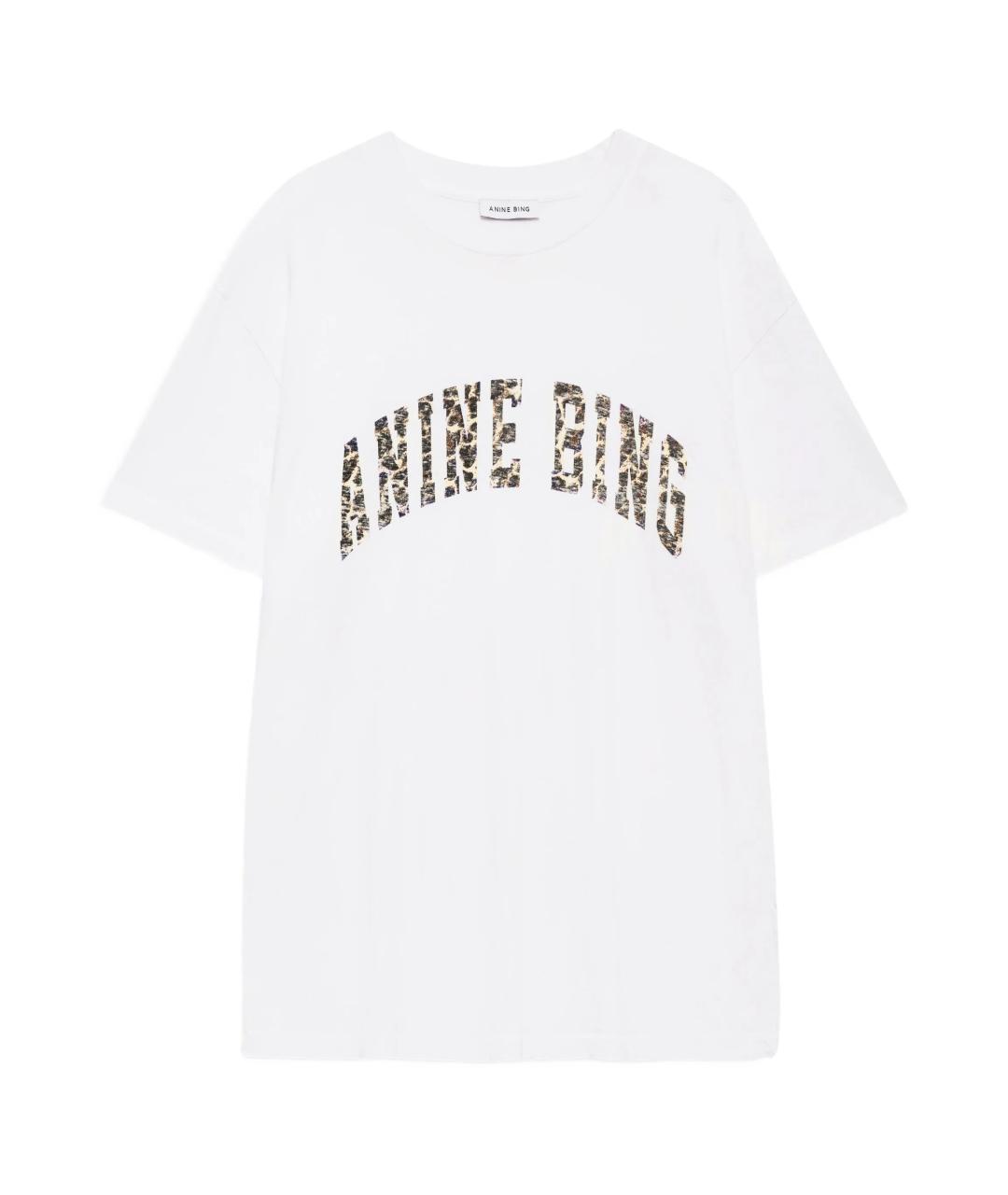ANINE BING Белая хлопковая футболка, фото 1