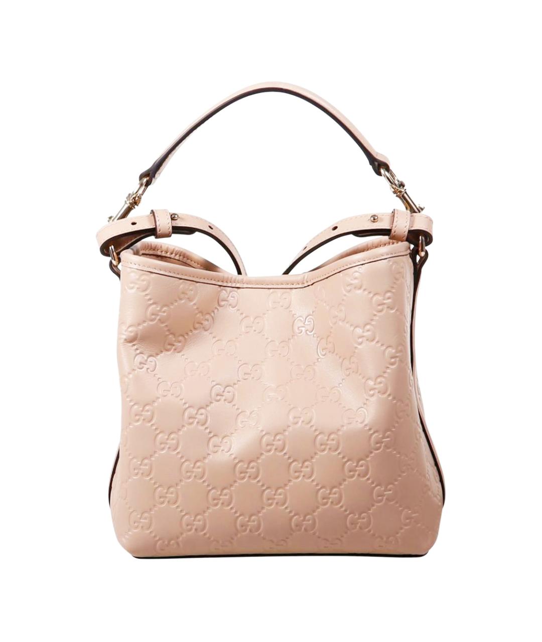 GUCCI Розовая кожаная сумка через плечо, фото 3