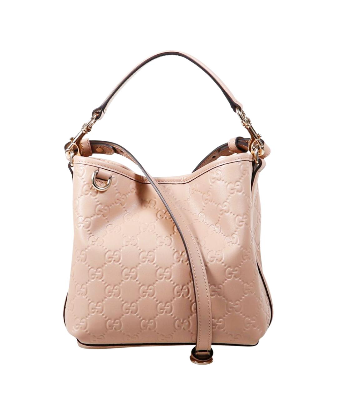 GUCCI Розовая кожаная сумка через плечо, фото 1