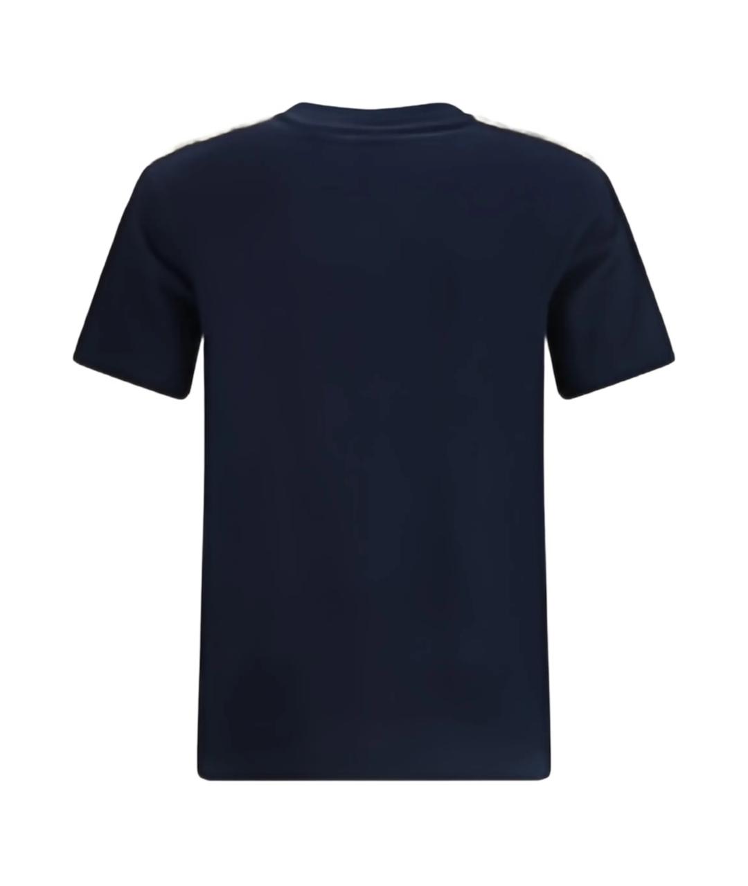 BURBERRY Синяя хлопковая футболка, фото 3