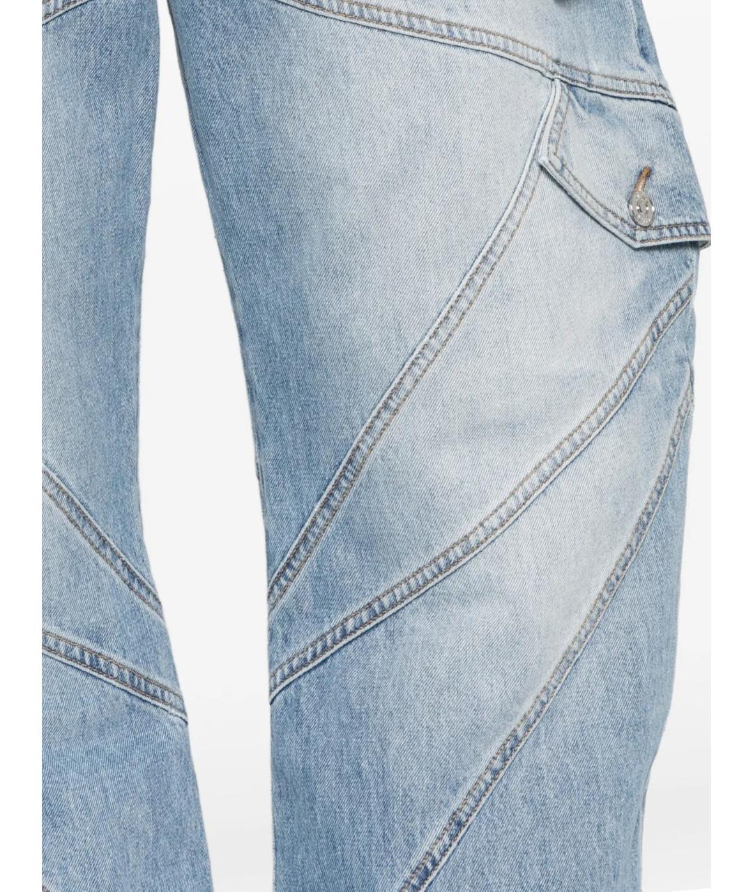 AMIRI Голубые хлопковые прямые джинсы, фото 2