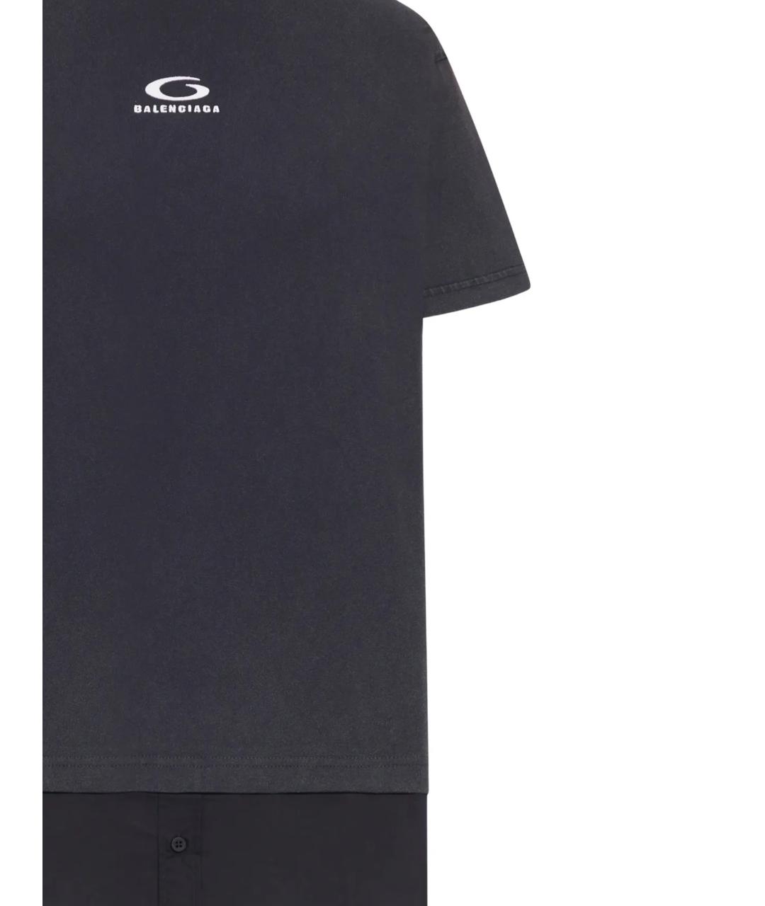 BALENCIAGA Черное хлопковое повседневное платье, фото 2