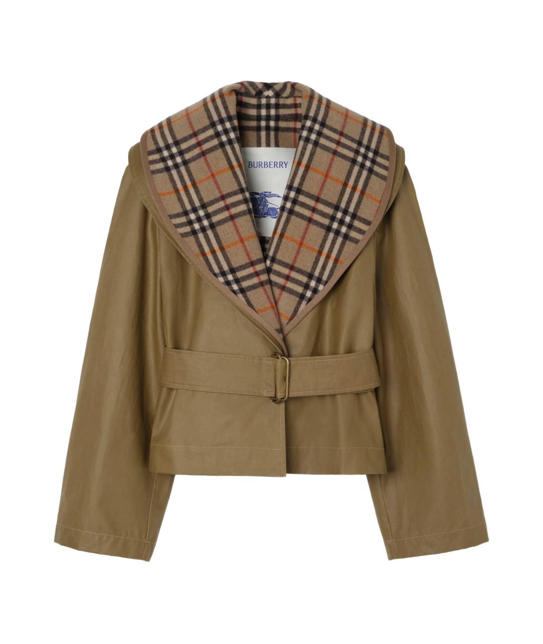 BURBERRY Бежевая хлопковая куртка, фото 1