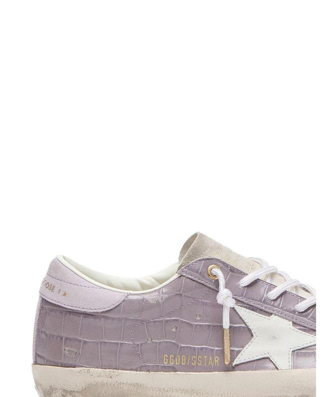 GOLDEN GOOSE DELUXE BRAND Фиолетовые кожаные кеды, фото 3