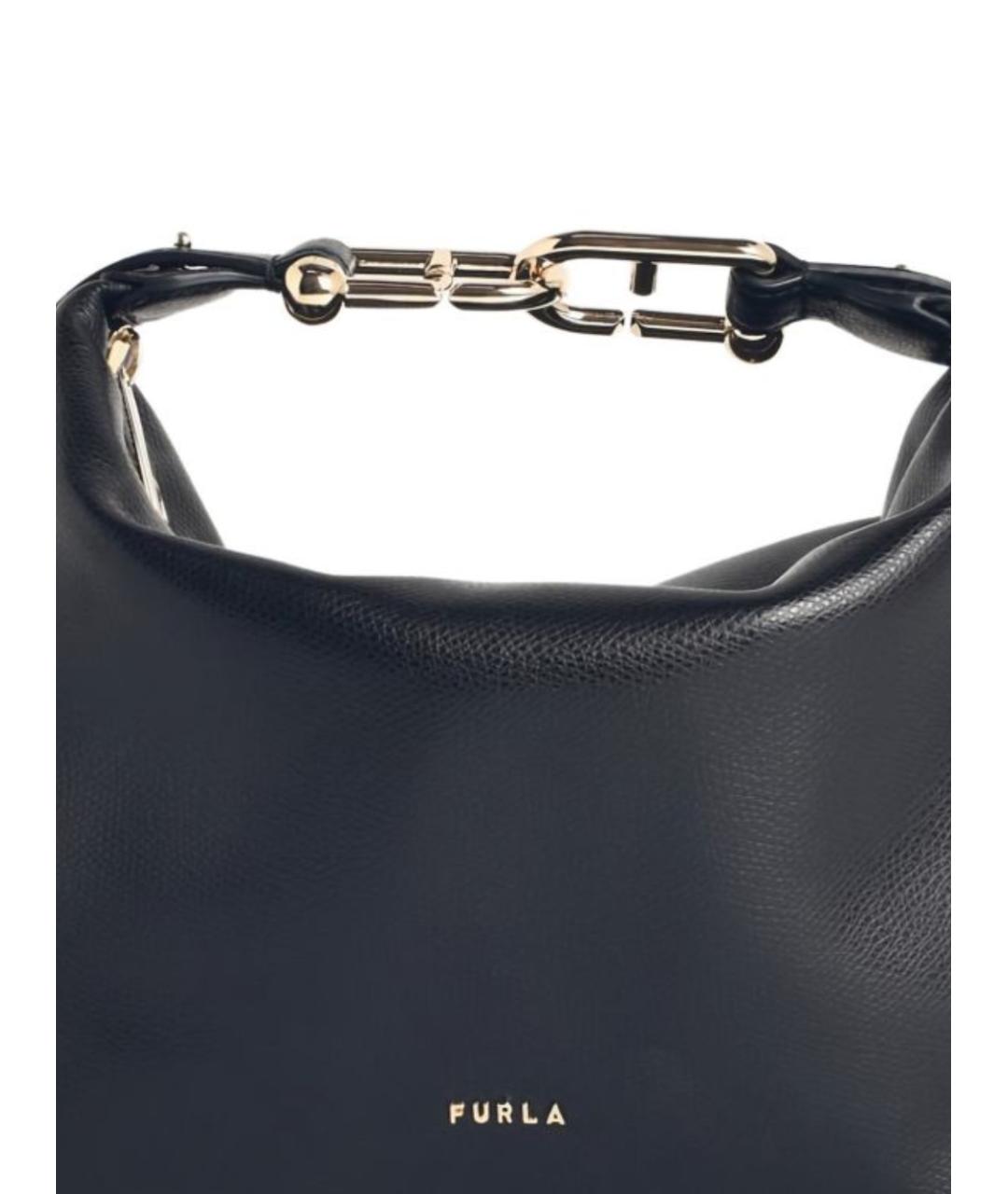 FURLA Черная кожаная сумка через плечо, фото 3