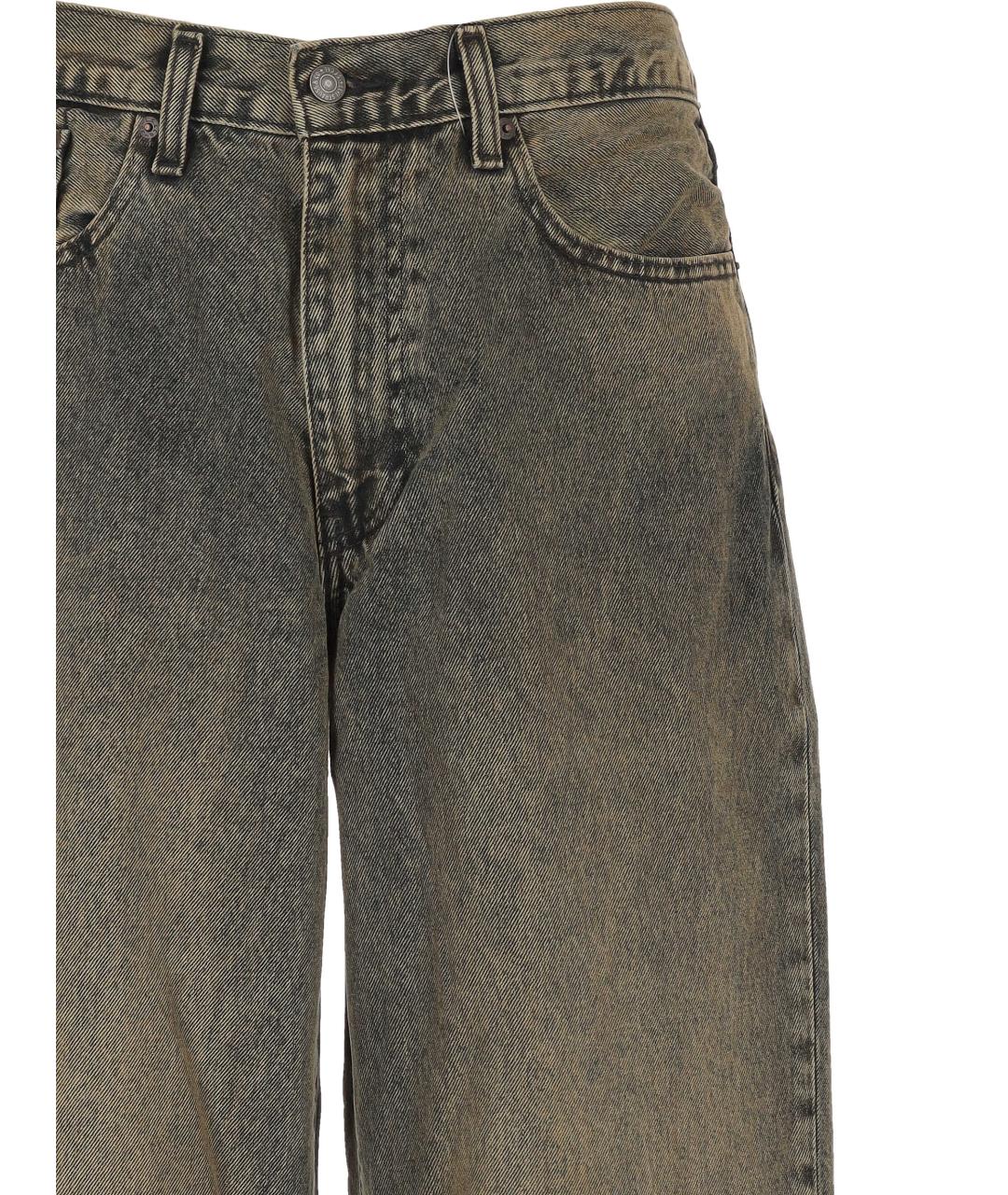 LEVI'S Коричневые хлопковые прямые джинсы, фото 2