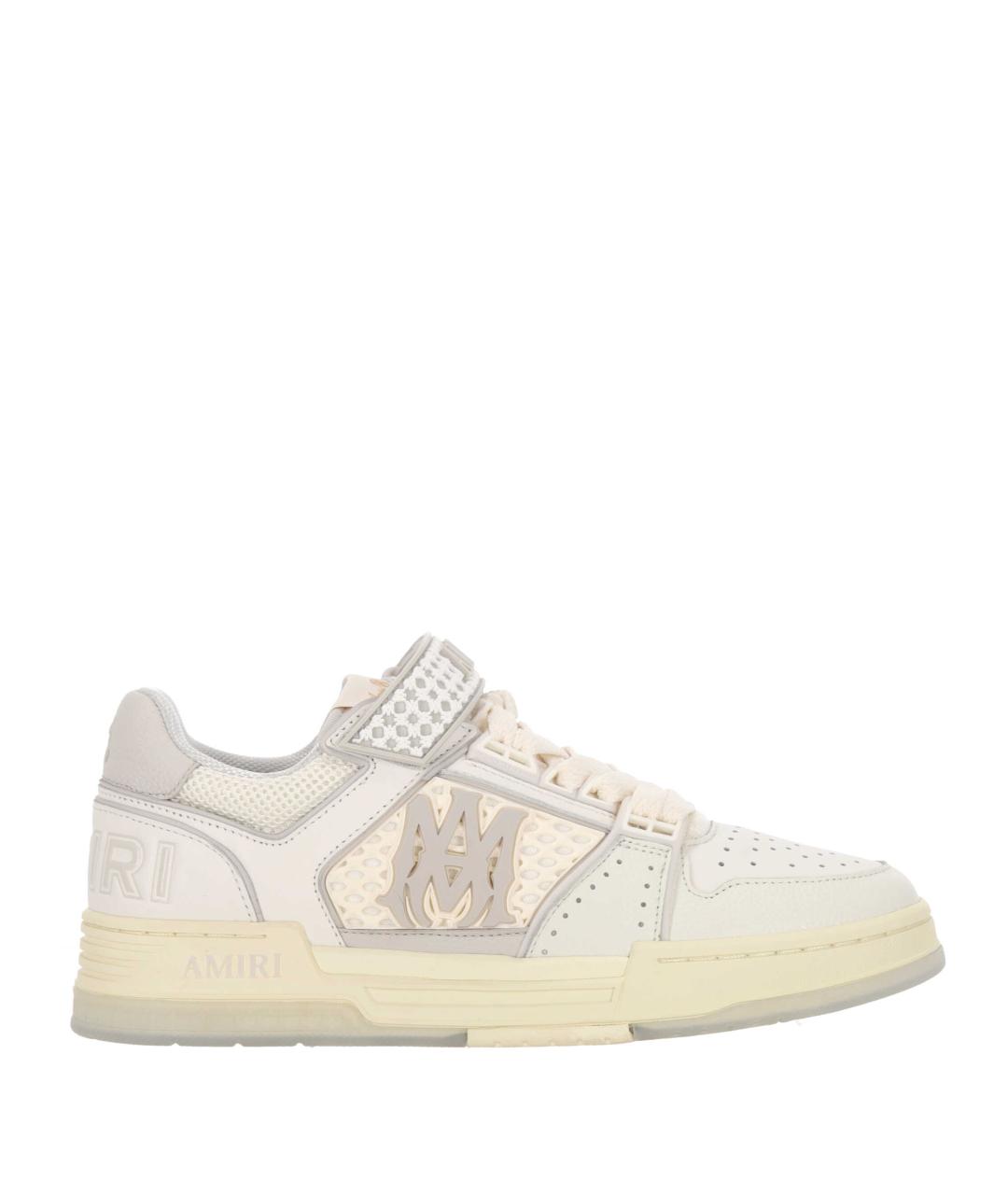 AMIRI Белые кожаные низкие кроссовки / кеды, фото 1