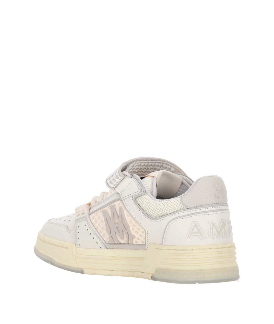 AMIRI Белые кожаные низкие кроссовки / кеды, фото 3
