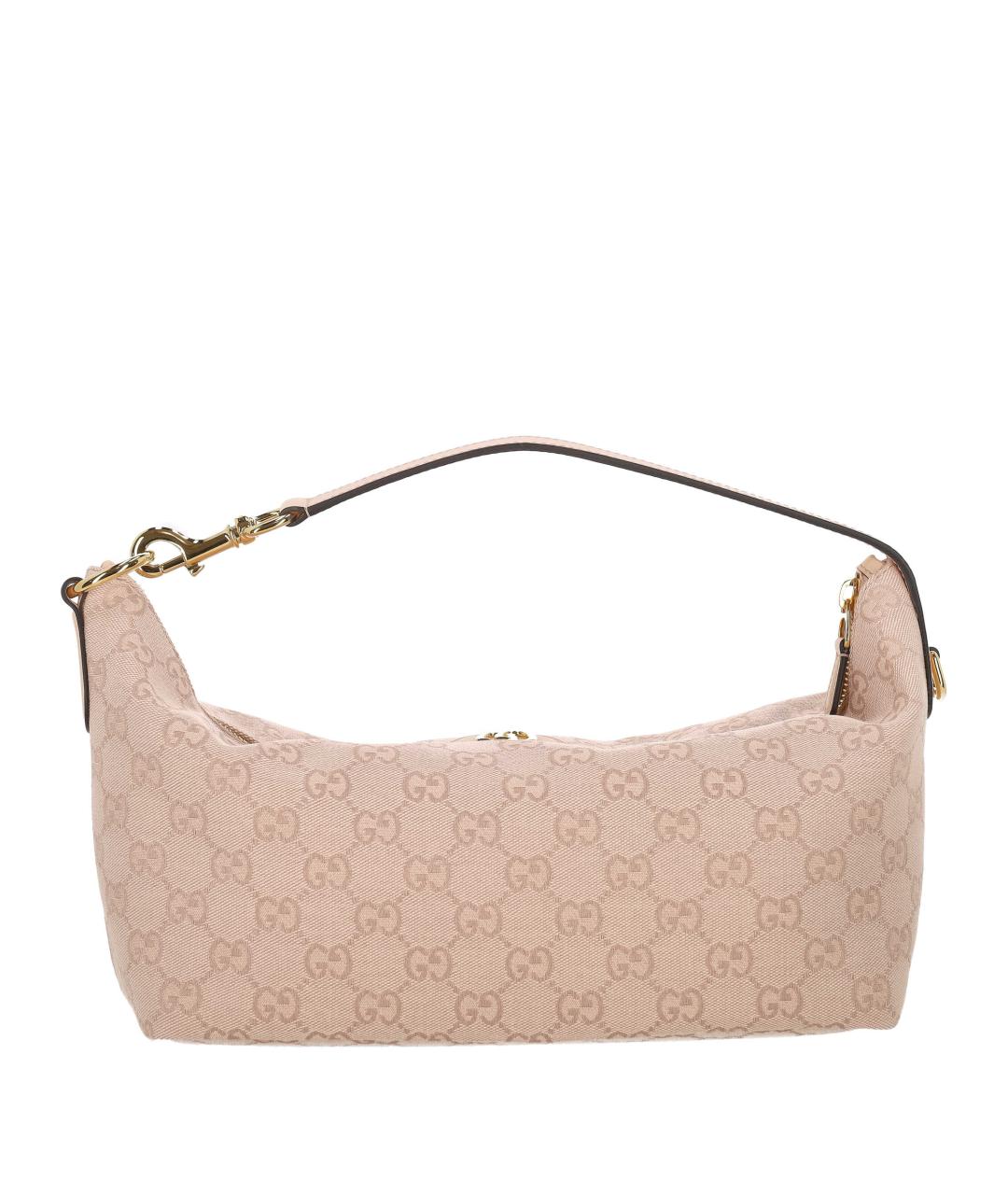 GUCCI Розовая тканевая сумка с короткими ручками, фото 3