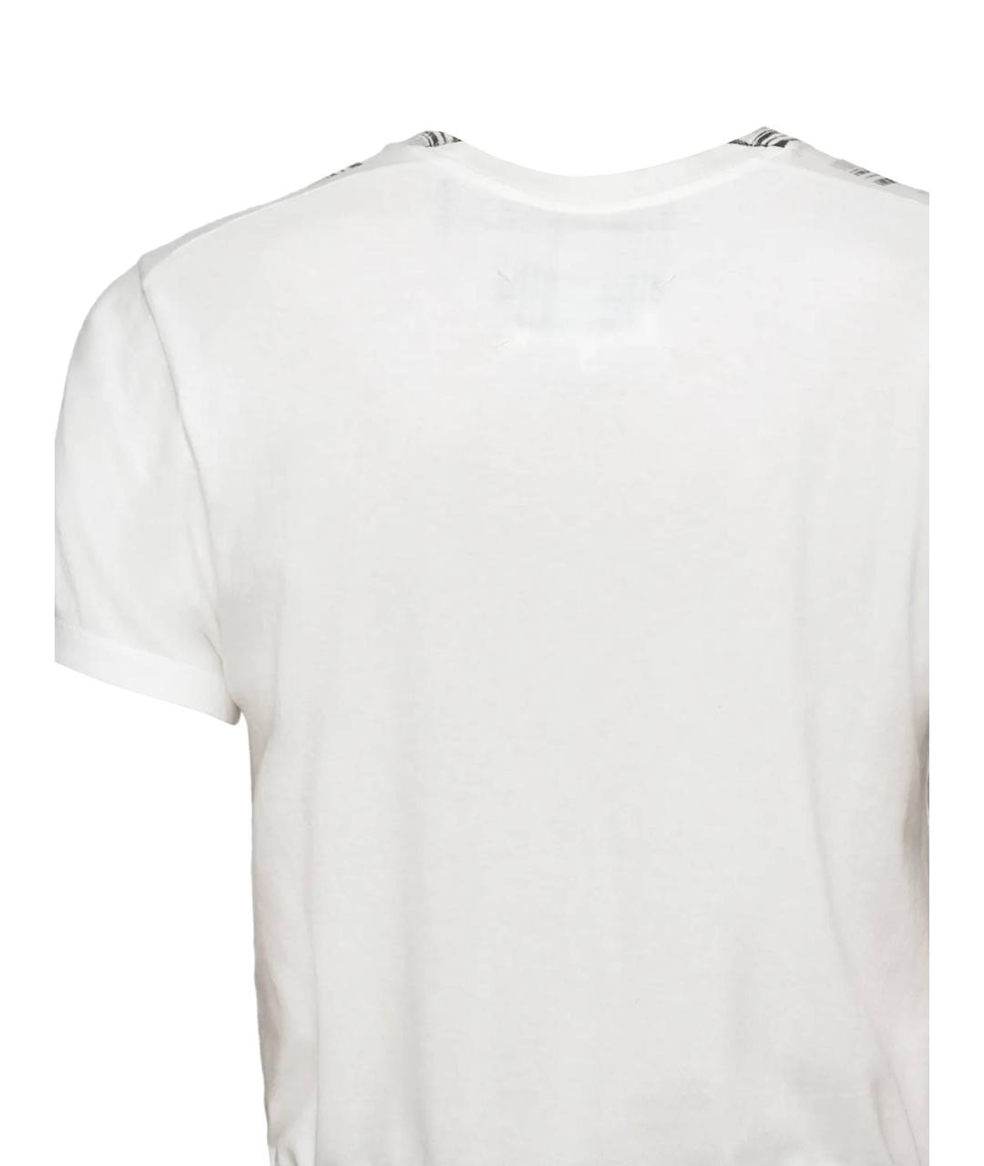 MAISON MARGIELA Белая хлопковая футболка, фото 3
