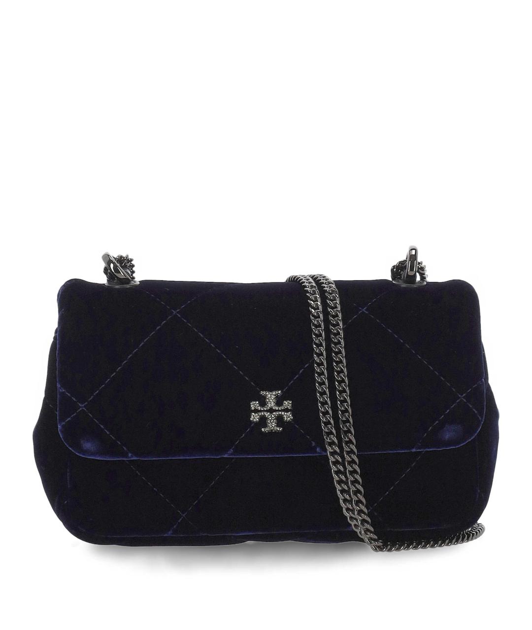 TORY BURCH Темно-синяя тканевая сумка через плечо, фото 1