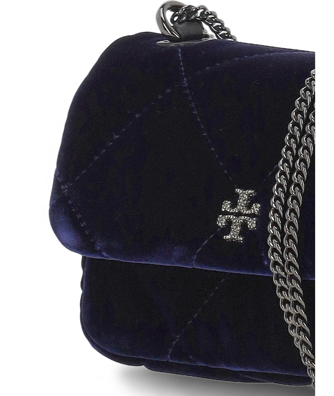 TORY BURCH Темно-синяя тканевая сумка через плечо, фото 4