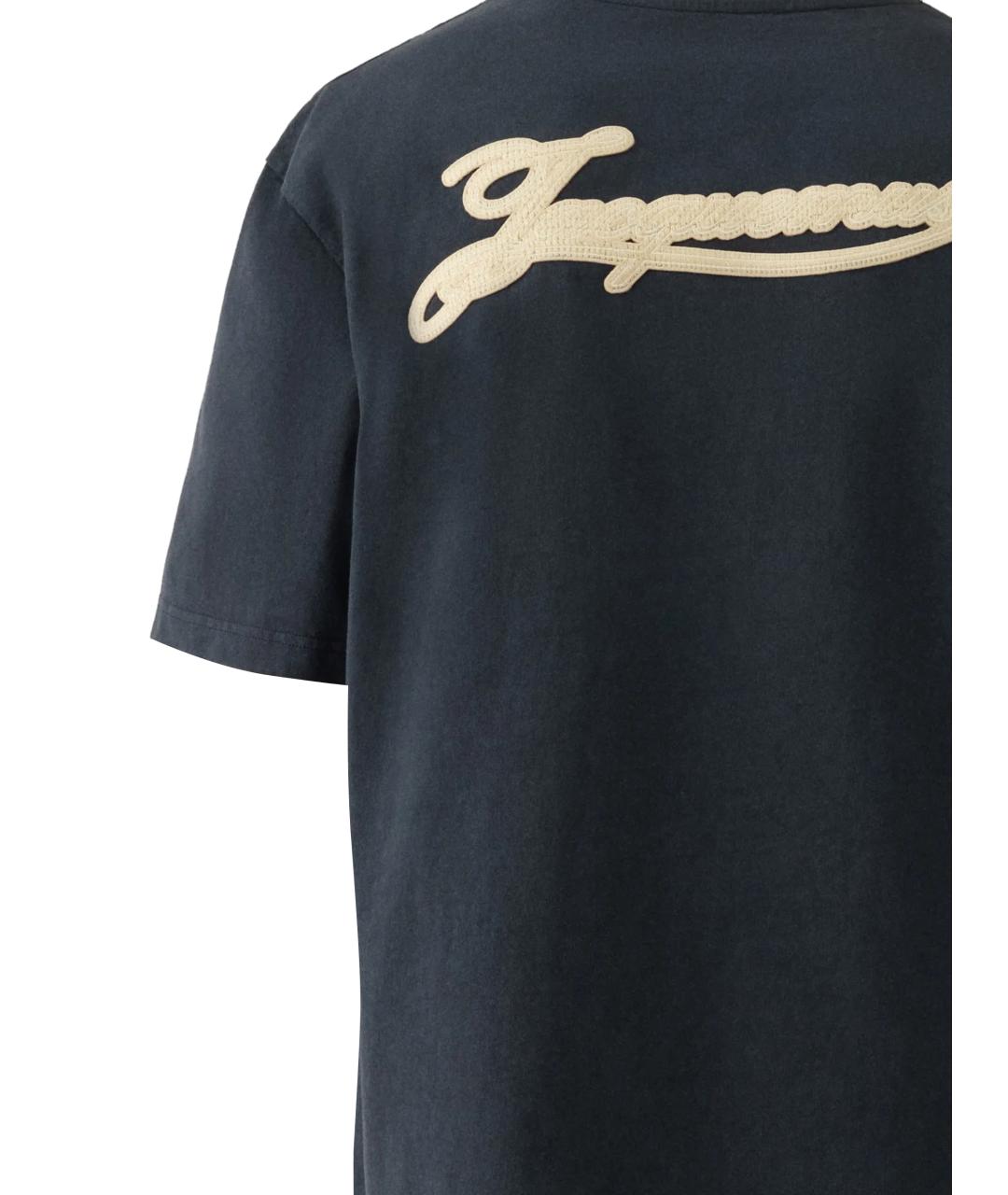 JACQUEMUS Синяя хлопковая футболка, фото 3