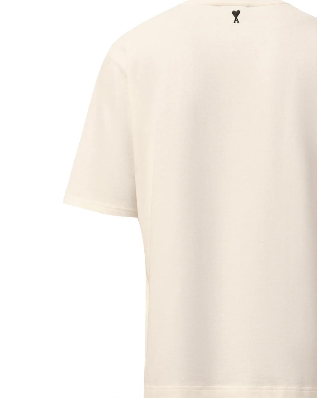 Ami Paris Бежевая хлопковая футболка, фото 2
